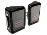 Raxiom 07-18 Jeep Wrangler JK Axial Series LED Tail Lights- Blk Housing (Clear Lens) - J141585