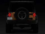 Raxiom 07-18 Jeep Wrangler JK Axial Series Trident LED Tail Lights- Blk Housing (Clear Lens) - J173719