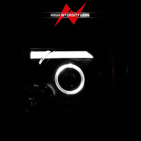 ANZO 2008-2012 Ford Escape Projector Headlights w/ Halo Black - 111355