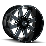 ION Type 141 20x10 / 8x180 BP / -19mm Offset / 124.1mm Hub Gloss Black Milled Wheel - 141-2178M