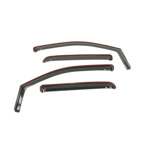 Westin 2007-2018 Jeep Wrangler Unlimited 4dr In-Channel Wind Deflector 4pc - Smoke - 72-51495
