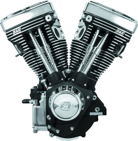 S&S Cycle 84-99 BT V111 Long Block Engine - Wrinkle Black - 310-0766