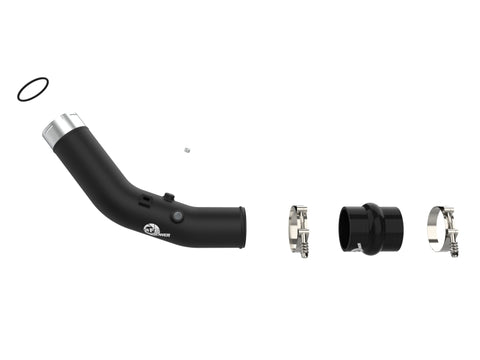 aFe 23-24 Ford F250/F350 Super Duty V8-6.7L BladeRunner 3 In. Aluminum Hot Charge Pipe- BLK - 46-20688-B