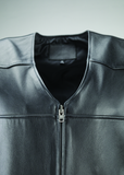 River Road Plains Leather Vest Black - Small - 094405