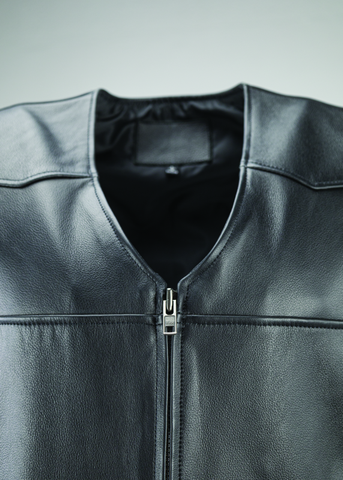 River Road Plains Leather Vest Black - Small - 094405