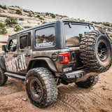 Westin 18-19 Jeep Wrangler JL WJ2 Rear Bumper w/ Sensors (Excl. Wrangler JK) - Textured Black - 59-82045