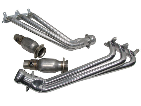 BBK 10-11 Camaro V6 Long Tube Exhaust Headers With Converters - 1-5/8 Silver Ceramic - 40410