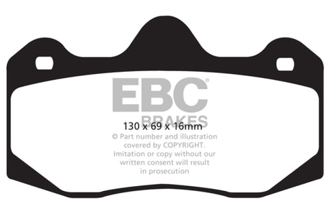 EBC 01-04 Aston Martin Vanquish 5.9 (AP Caliper) Yellowstuff Rear Brake Pads - DP4049R