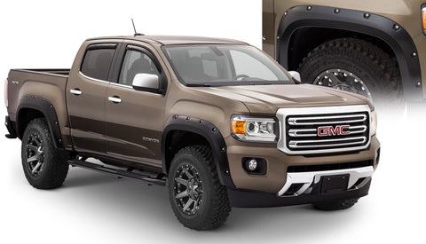 Bushwacker 15-18 GMC Canyon Pocket Style Flares 4pc 5ft Bed - Black - 40971-02