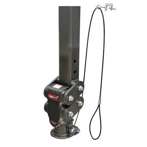 Gen-Y Spartan Torsion-Flex 2.5in Offset 4in SQ Tube Gooseneck 2-5/16in Coupler Standard Height - GH-7052