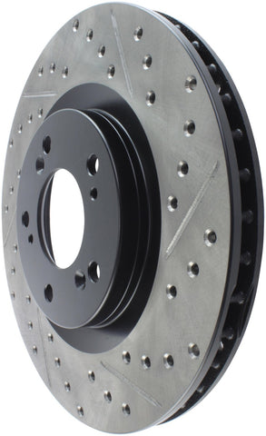 StopTech 00-09 S2000 Slotted & Drilled Left Front Rotor - 127.40048L