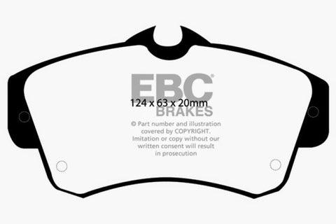 EBC 00-11 Chrysler PT Cruiser 2.4 Yellowstuff Front Brake Pads - DP41357R