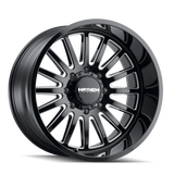 Mayhem 8114 Utopia 20x10 / 8x165.1 BP / -19mm Offset / 125.2mm Hub Black w/ Milled Spokes Wheel - 8114-2181BM