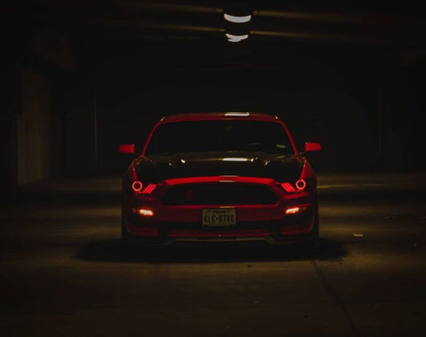 Oracle 15-17 Ford Mustang V6/GT/Shelby DRL w/ Halo Kit - ColorSHIFT w/ 2.0 Controller - 2267-333