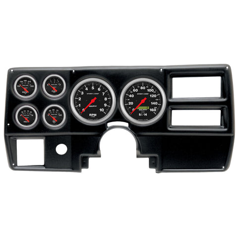Autometer 84-87 Chevy/GMC Truck (5in x 2 - 2-1/16in x 4) 6-Gauge Direct Fit Dash Kit - 2923-11