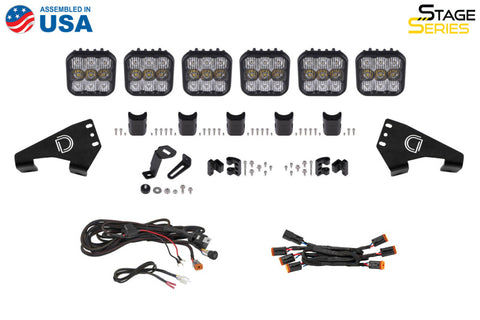 Diode Dynamics 20-Present Polaris RZR SS5 Sport CrossLink Roof - White Combo Lightbar Kit - DD7630
