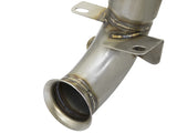 aFe 09-13 MINI Cooper S (R56) L4 1.6L (t) Twisted Steel Down Pipe 2-1/2in 304 Stainless Steel w/ Cat - 48-36318-1HC