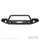 Westin 07-18 Jeep Wrangler JK WJ2 Full Width Front Bumper w/Bull Bar Textured Black - 59-80045