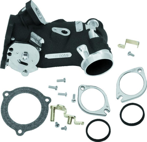 S&S Cycle 02-05 BT Size 410 Cable Operated Throttle Body Kit - Wrinkle Black - 170-0342