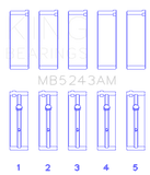 King Nissan SR20DE (Size STD) Performance Main Bearing Set - MB5243AM