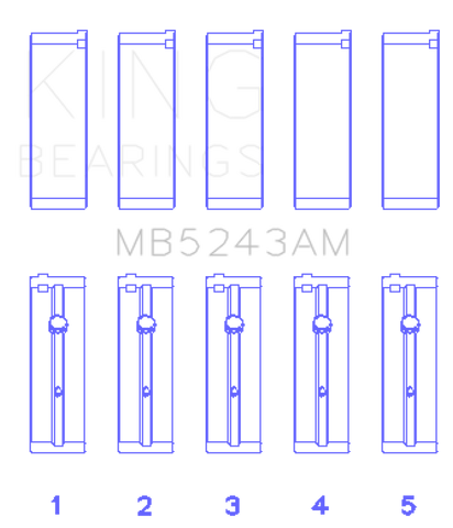 King Nissan SR20DE (Size STD) Performance Main Bearing Set - MB5243AM