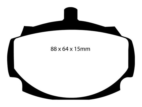 EBC 62-81 Mg MGB 1.8 Yellowstuff Front Brake Pads - DP4107R