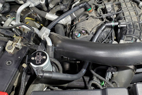 J&L 2015-2017 Ford Expedition 3.5L EcoBoost Oil Separator 3.0 - Clear Anodized - 3047P-C
