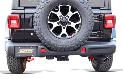 Gibson 18-22 Jeep Wrangler JL Rubicon 3.6L 2.5in Cat-Back Single Exhaust - Black Elite (Ceramic) - 617308-B
