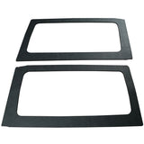 DEI 11-18 Jeep Wrangler JK 2-Door Boom Mat Rear Side Window Trim - 2 Piece - Black Leather Look - 50165