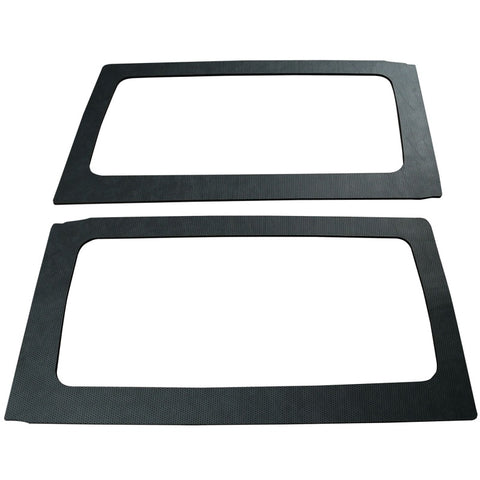 DEI 11-18 Jeep Wrangler JK 2-Door Boom Mat Rear Side Window Trim - 2 Piece - Black Leather Look - 50165