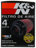 K&N Universal Air Filter (4in. Flange / 6in. Base OD / 4-5/8in. Top OD / 6in. Height) - RE-0850