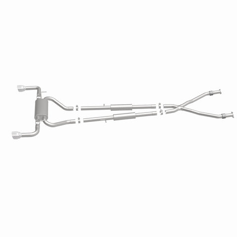 MagnaFlow 14 Infiniti Q50 V6 3.7L Cat-Back Polished Stainless Tips Dual Split Rear Exit Exhaust - 15310