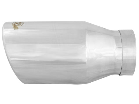 aFe Diesel Exhaust Tip Bolt On Polished 4in Inlet x 6in Outlet x 12in Length - 49T40604-P12