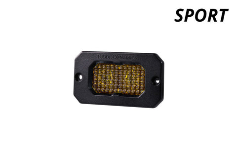 Diode Dynamics Stage Series 2 In LED Pod Sport - Yellow Flood Flush ABL Each - DD6430S