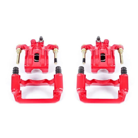 Power Stop 05-18 Nissan Frontier Rear Red Calipers w/Brackets - Pair - S2994