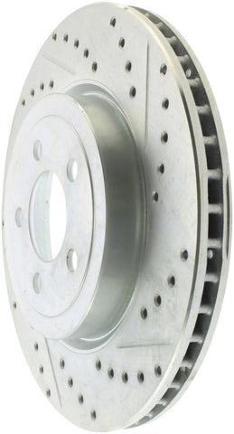 StopTech Select Sport 10-14 Dodge Challenger Drilled and Slotted Front Left Brake Rotor - 227.63061L