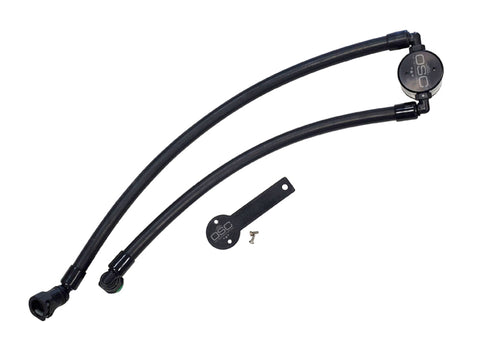 J&L 2021-2023 Ram TRX 6.2L Supercharged Passenger Side Oil Separator 3.0 - Black Anodized - 3071P-B
