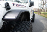 Fishbone Offroad 2018+ Jeep Wrangler JL/JLU/2020+ Gladiator JT Steel Front Fender Flares - Black - FB23454F