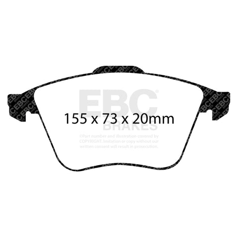 EBC Racing 06-12 Audi S3 (8P) 2.0T (PR-1ZK) RP-1 Race Front Brake Pads - DP81946RP1