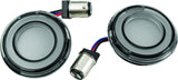 Kuryakyn Tracer L.E.D. Front Turn Signal Insert, White/Amber Light, Smoke Lens 1157 - 2902
