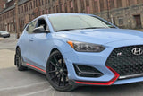 Rally Armor 19-22 Hyundai Veloster N Black UR Mud Flap w/ White Logo - MF57-UR-BLK/WH
