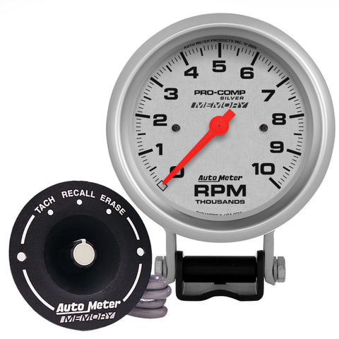 AutoMeter Gauge Tachometer 3-3/4in. 10K RPM Pedestal W/ Peak Memory Ultra-Lite - 6604