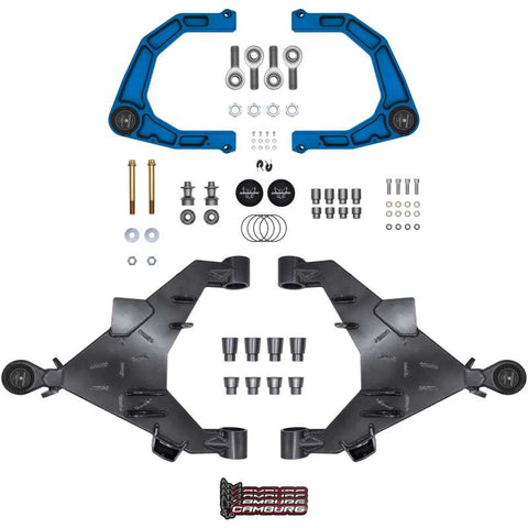 Camburg 22-25 Toyota Tundra 2WD/4WD Blue KINETIK Uniball Trail Series Long Travel Kit w/ Billet UCA - CAM-310217-K-BLU
