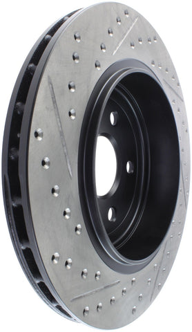 StopTech 12-15 Jeep Cherokee SRT8 Sport Slotted & Drilled Rear Driver Side Brake Rotor - 127.58009L