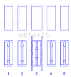 King Ford/Mazda Duratec 2.0/2.3 DOHC (Size STD) Silicon Bi-Metal Aluminum Main Bearing Set - MB5442SI