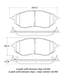 StopTech Street Touring 05-08 Legacy 2.5 GT Front Brake Pads - 308.10780