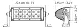 Hella Value Fit 8in Light - 36W Dual Row White Housing Flood Beam - LED - 357208011