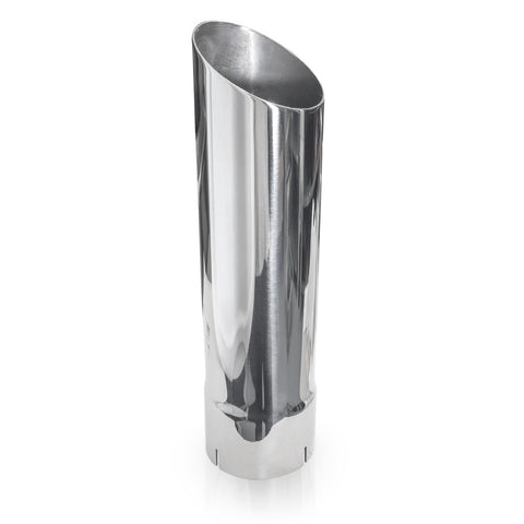 Stainless Works Single Wall Slash Cut Exhaust Tip - 3 1/2in Body 3in ID Inlet - 7031350