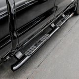 Westin 19-20 Chevrolet/GMC Silverado/Sierra 1500 Double Cab PRO TRAXX 4 Oval Nerf Step Bars - Black - 21-24125
