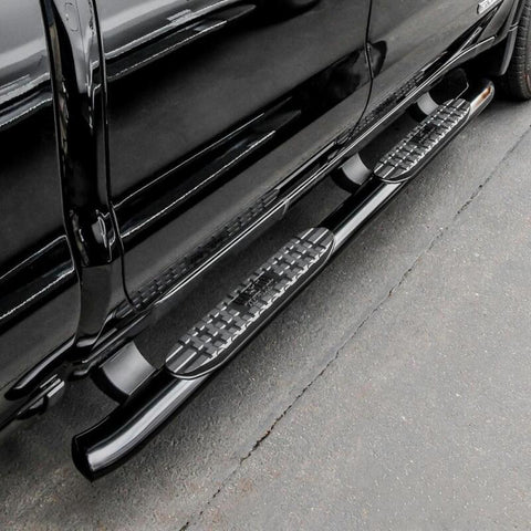 Westin 19-20 Chevrolet/GMC Silverado/Sierra 1500 Double Cab PRO TRAXX 4 Oval Nerf Step Bars - Black - 21-24125